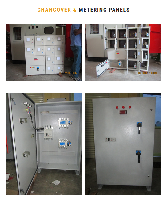 Changeover and metering control panel installation