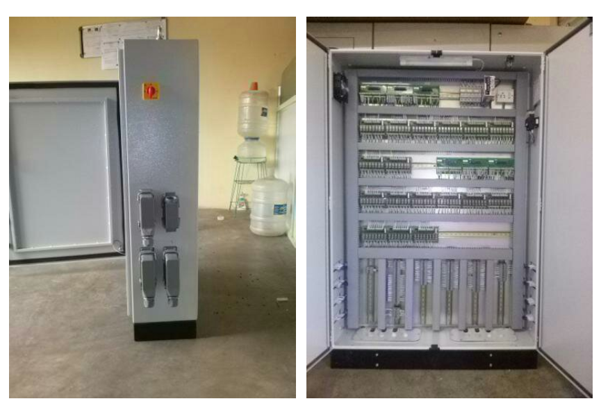 Robot interfacing panel wiring