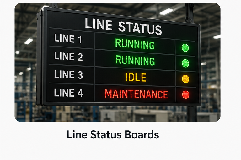 Line Status Boards industrial automation solution