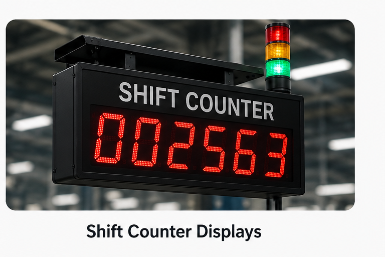Shift Counter Displays industrial automation solution